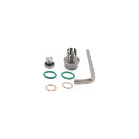 Bouchon de vidange d'huile moteur Sollbry, grand bouchon de vidange en acier inoxydable, kit de réparation de filetage de carter d'huile avec clé Allen, joint torique (M12,1-1,25 mm) (1/2)
