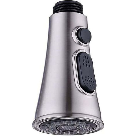 Rubinetto da cucina con soffione doccia di ricambio per miscelatore, soffione con 2 tipi di getto, finitura cromata, rubinetto per lavello da cucina.
