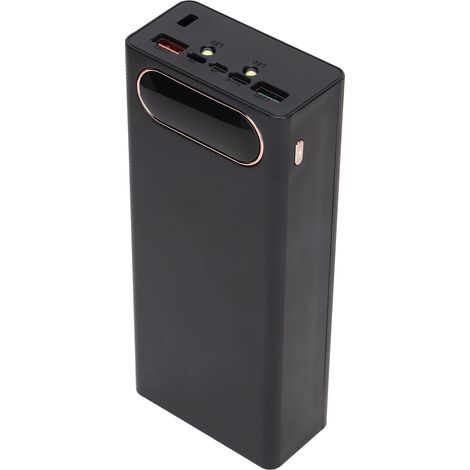 Boîtier de Batterie Rechargeable 16x18650 LCD, Charge Rapide USB-C 22.5W pour Projets DIY - Noir (1/5)