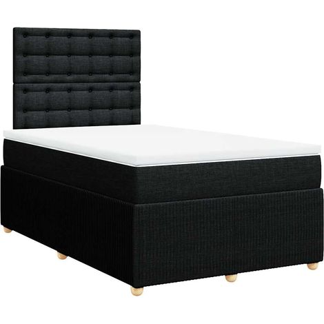 Maison Exclusive - Giroletto a Molle con Materasso Nero 120x200 cm in Tessuto