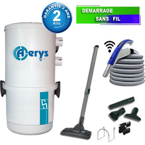 Aspirateur central type ALDES, Aerys 250 (jusqu’à 250 m²) + set accessoires - Garantie 2 ans (1/5)