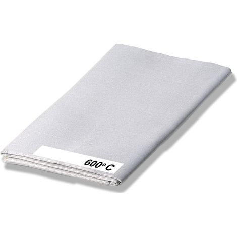 elmag 55266 tela de vidrio gris 1000x1000 mm resistente 600°C