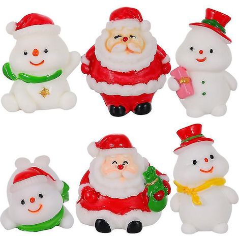 Lot de 6 mini décorations de Noël en résine
