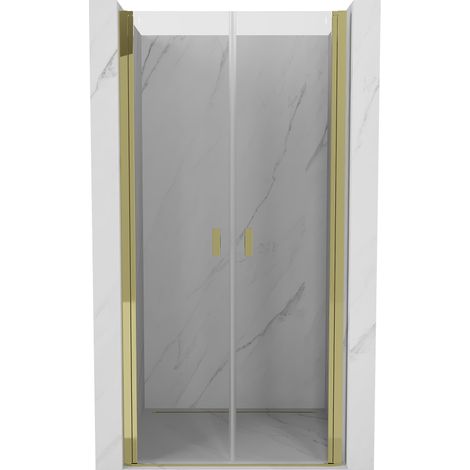 Mexen Mist porte de douche pivotante 85 cm, transparent, doré - 8A7-085-000-50-00 (1/5)