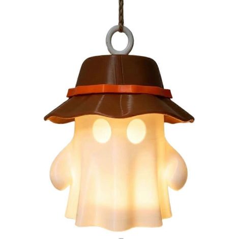 Lampe de nuit fantôme de camping mignonne à LED, abat-jour fantôme pour feu de camp, abat-jour fantôme pour lampe de table d'Halloween (lampe non incluse) E (1/5)