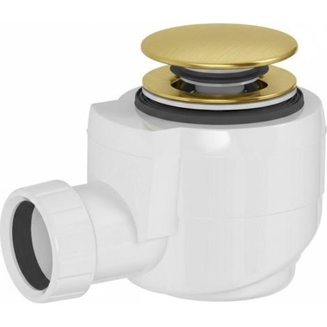 Bonde de baignoire DN40, clic-clac, or mat