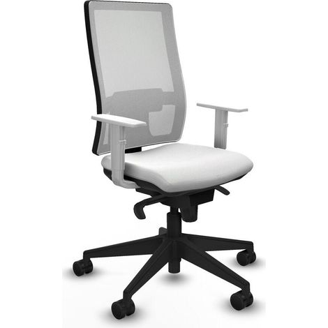 Piqueras-y-crespo Chaise ergonomique moderne blanc bureau (1/3)
