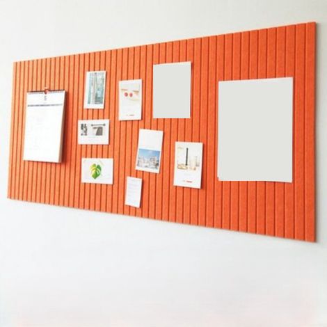 Bacheca decorativa pieghevole in feltro con nastro adesivo, adatta per pareti di scuole, case, cucine e uffici - arancione (1/4)