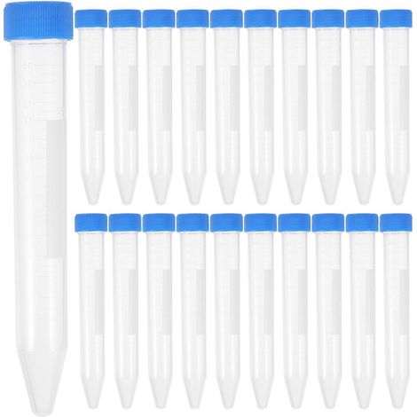 50 tubes à centrifuger de 15 ml avec vis pour expériences scientifiques-12X2.1CM-Blue