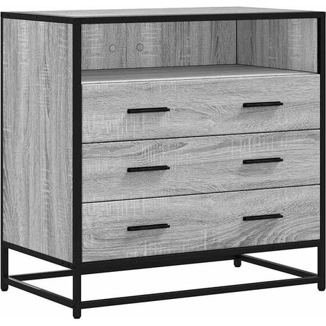 Meuble WC Sonoma Gris, 70x41x70 cm, Bois Ingénierie (1/5)