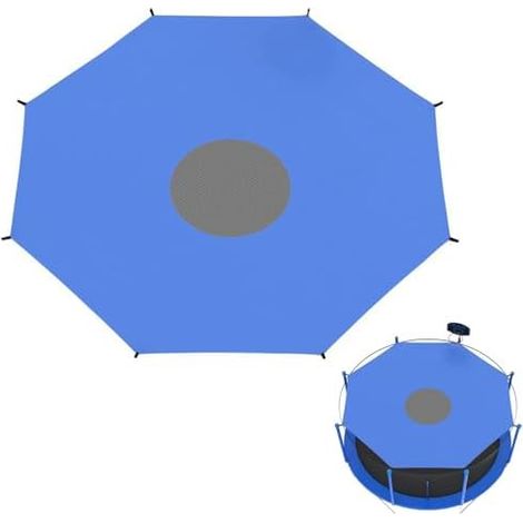 Housse de protection pour trampoline jardin - Protection solaire résistante aux UV et voile d'ombrage imperméable 182 cm contre le soleil, la pluie saleté