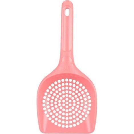 Pelle à litière en plastique rose pour chat pour le soin des animaux de compagnie, pelle à litière, outil de nettoyage creux, fournitures pour animaux de compagnie, facile à nettoyer, pelle (1/5)