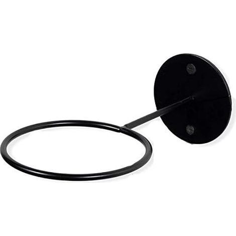 Support mural rond pour pot de fleurs 21,5 cm Noir (1/5)