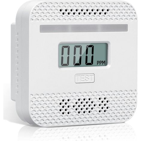 Kohlenmonoxidmelder, intelligenter Kohlenmonoxidmelder mit LCD-Bildschirm, entspricht der Norm EN 50291, mit Testtaste und LED-Statusanzeige (Mini 1 Stück) (1/5)