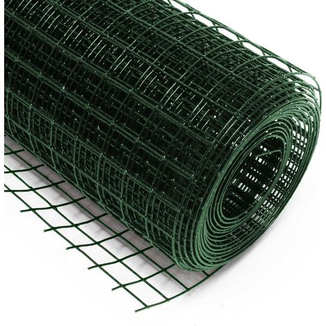 Malla aviar 4 esquinas con malla 25 x 25 mm 50 cm x 5 m verde 160001289