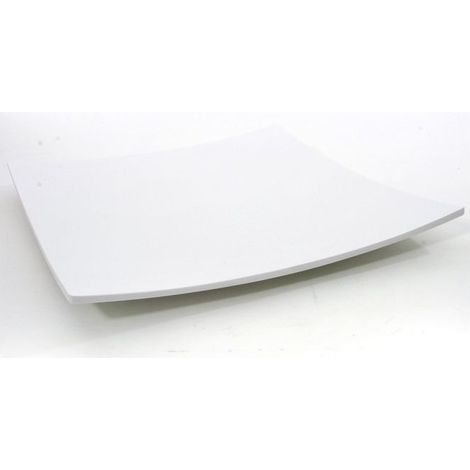 Piatto quadrato Luna in melamina 42x42 bianco