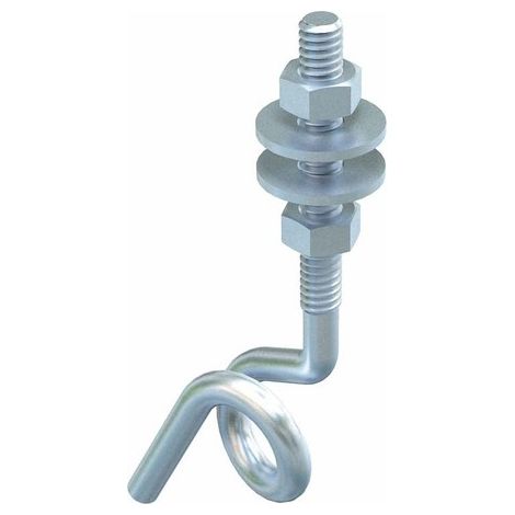 OBO Bettermann Gancho basculante con rosca M6 M6x70mm Acero cincado, 3453820