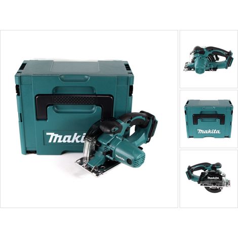 Makita DCS 552 ZJ 18 V Scie circulaire à main sans fil Metall 136 mm + Coffret Makpac + Lame de scie et lunettes de protection - sans batterie, sans chargeur (1/5)