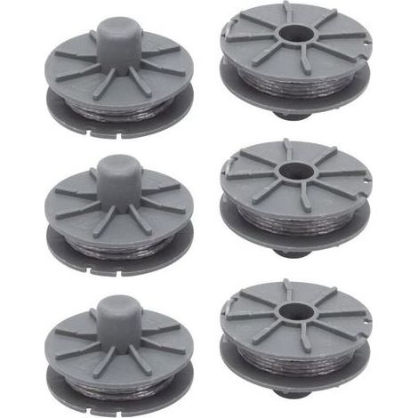 Bobine de fil pour Gardena 5307-20 débroussailleuse 1,65 mm 6,1 m, Bobine de fil rechange Coupe Bordure pour Gardena 5307 Easycut 400 Art.8846, ComfortCut450 Art.8847, PowerCut Art.8848 (6pcs (1/5)