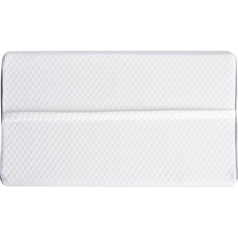 Ergonomisches Kissen mit blauem Wellenmuster – Atmungsaktives Doppelnetzgewebe – Maße 50 × 30 cm – Höhe 10/7 cm (1/4)