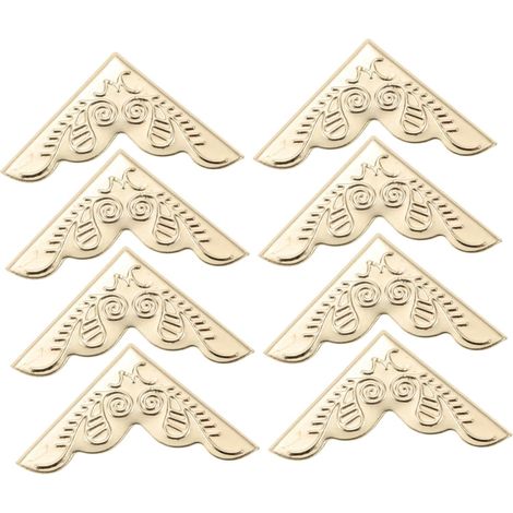 8 protège-coins décoratifs, bois, style vintage, pour boîtes (1/5)