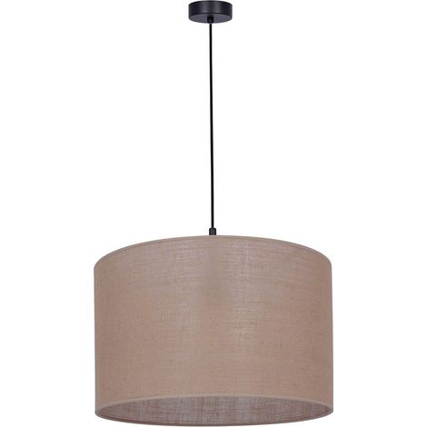 Suspension abat-jour beige/noir Ø50 E27 Kaja Sevana (1/4)