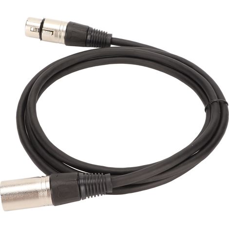 Câble microphone XLR mâle vers femelle de 1,5 mètre (4,9 pieds), branchement facile, son haute fidélité clair pour enceintes KTV et home cinémas. (1/4)