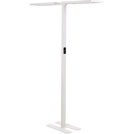 Lampadaire LED avec Détecteur de Mouvement en Métal Blanc Sculptor