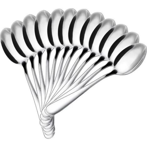 Cuillère À Café - Acier Inoxydable - 14,5 Cm - Lavable Au Lave-Vaisselle - Lot De 10 (1/5)