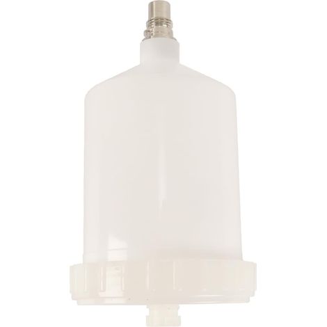 Tasse Plastique Blanc Tasse Air Gravité Couleur Pot Raccord fileté pour pulvérisateur Capacité 600 ml (1/5)