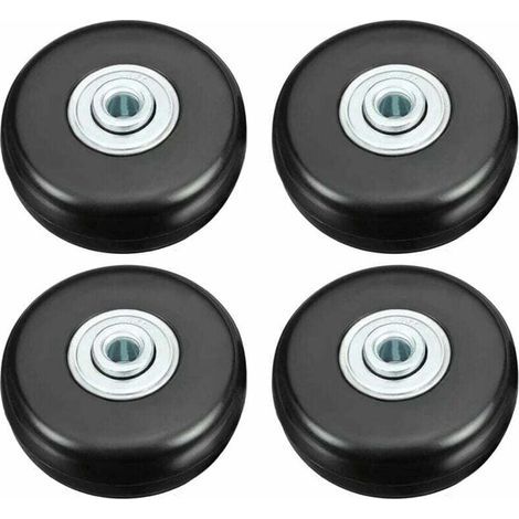 Roulette Valise, Bagage Valise Réparation Roulette Charge Lourd 50mm Muette Caoutchouc Univers Pivotante Roue Rechange Transport Remplace Roulette 4PCS pour Valise/Bagage/Sac à Dos/Voyage (1/5)