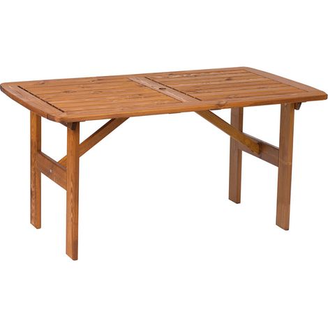 Tavolo in Legno da Esterno Modello VENTA 140 x 80 x 69 h. cm - Verniciato Miele (1/4)