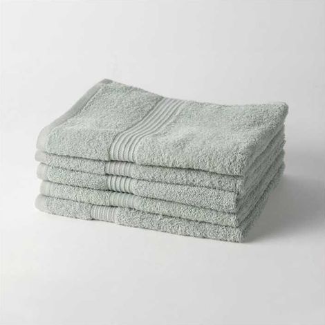 TODAY Essential - Set of 5 bath sheets 70x130 cm 100% cotton celadon color (1/2)