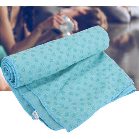 Tapis de Yoga Antidérapant 183x63cm - Couverture d'Entraînement pour Pilates et Fitness (Bleu Clair)