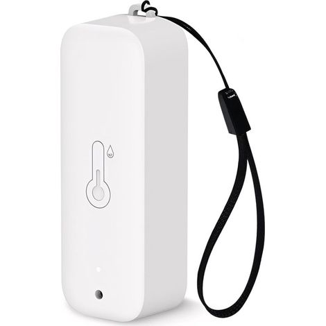 WiFi Hygromètre Thermomètre Capteur, Capteur de température et d'humidité sans fil avec alarme de notification d'application à distance, Fonctionne avec l'application Tuya (1/4)