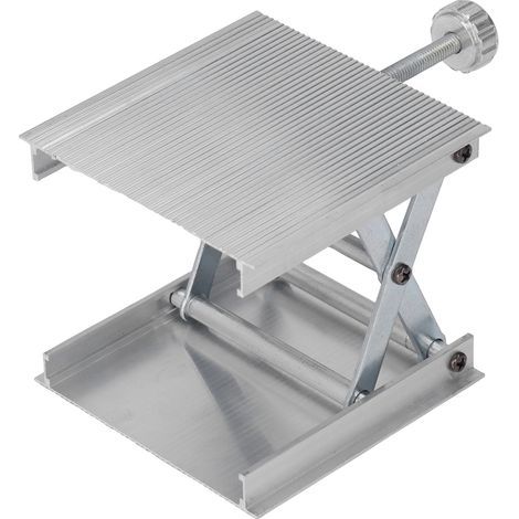 Plate-forme élévatrice de laboratoire 90x90mm, outil de mesure réglable en hauteur, levage manuel, argent (1/5)
