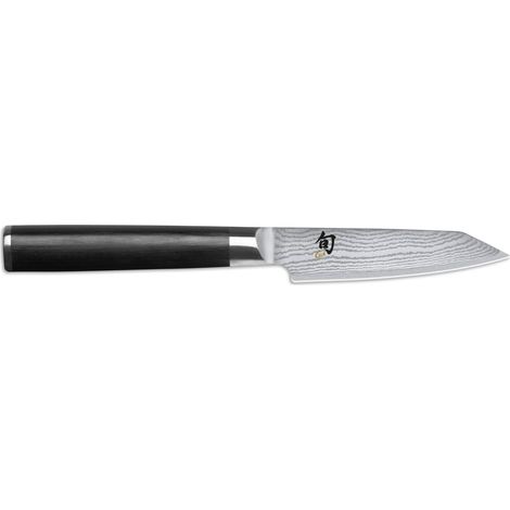 KAI Shun Classic Kiritsuke 9 cm de long de la lame - Couteau de Damas 32 couches noyau VG MAX - 61 (±1) HRC - Manche de bois de Pakka - Fabriqué au Japon - petit couteau de couteau de cuisine japonais