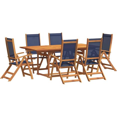 Maison Exclusive - Ensemble à Manger de jardin 7pcs bois d'acacia solide textilène (1/5)