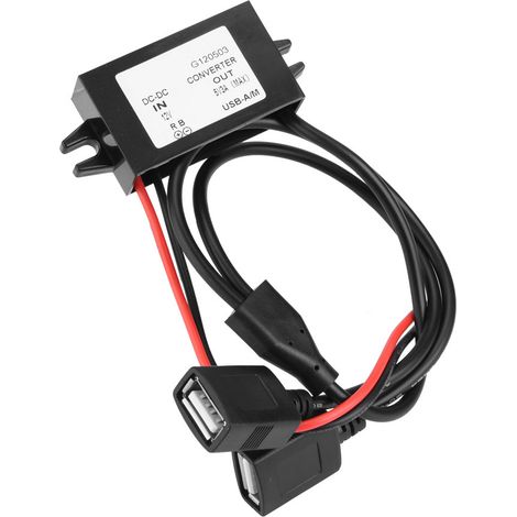 12V auf 5V 3A DC-DC Abwärtswandler-Netzteilmodul mit zwei USB-Anschlüssen (1/5)