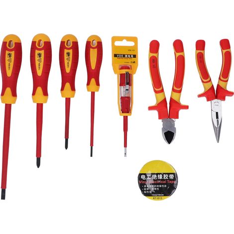 Kit de 9 outils électricien multifonction, tournevis isolé (1/5)