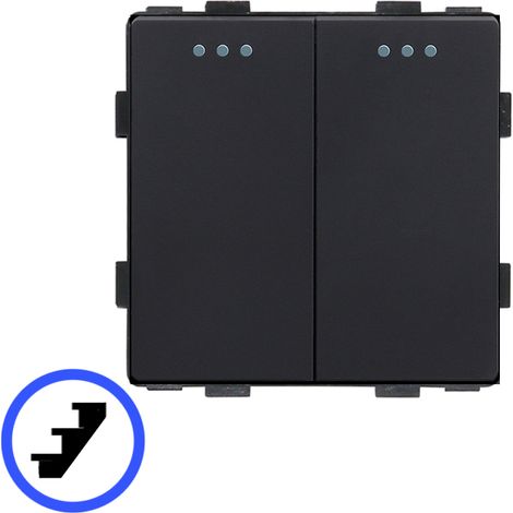 Interruttore luce scale 2P inserto meccanico nero RTX SH (1/5)