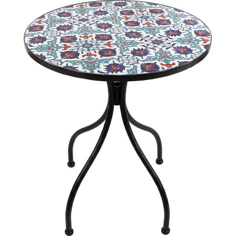 Axi Amélie Table Bistrot, Mosaique, Bleu Vif Table D'Appoint Bistrot Pour L'Extérieur, Pour Jardin/Balcon/Terrasse - 60 X 60 X 75 Cm