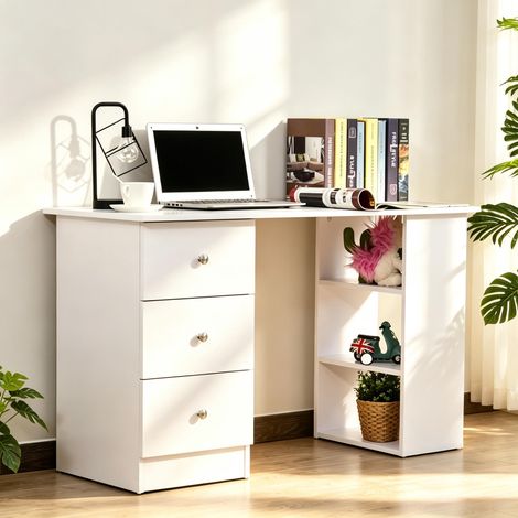 Table de travail pratique, bureau moderne, bureau d'ordinateur élégant, poste d'écriture polyvalent (uniquement avec bureau d'ordinateur) (1/4)