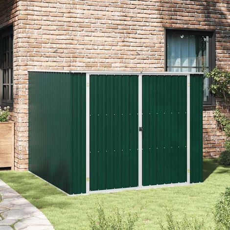 Abri de jardin-Remise Cabane pour outils Vert 195x198x159 cm Métal galvanisé (1/5)