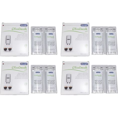 Delonghi entkalker descaler for coffee machines 8 x 100ML bottles EcoDecalk