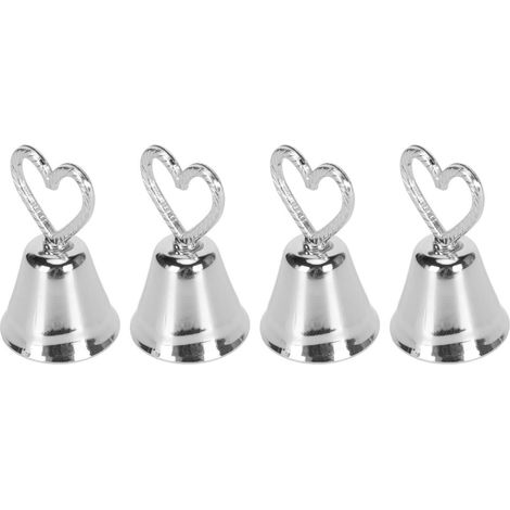 Lot de 10 porte-numéros de table style européen, innovants, en forme de cloche, argentés, pour événements, mariages et restaurants. (1/5)