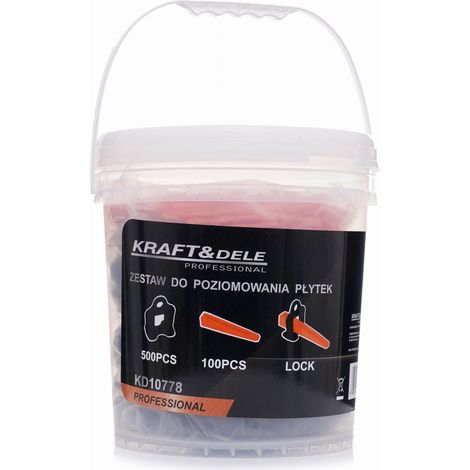 Kit de nivelación de baldosas, 600 piezas, KD10778 (1/5)