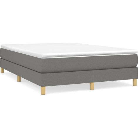 Boxspringbettgestell Dunkelgrau 140x200 cm Stoff