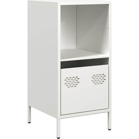Maison Exclusive - Credenza Bianca 35x39x73,5 cm in Acciaio Laminato a Freddo