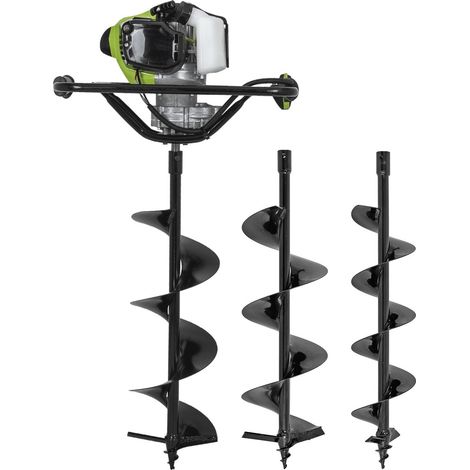 Tarière thermique à essence 43cm³ Moteur 1.6CV + 3 Forets Acier 100/150/200mm Longueur 730mm VITO (1/5)